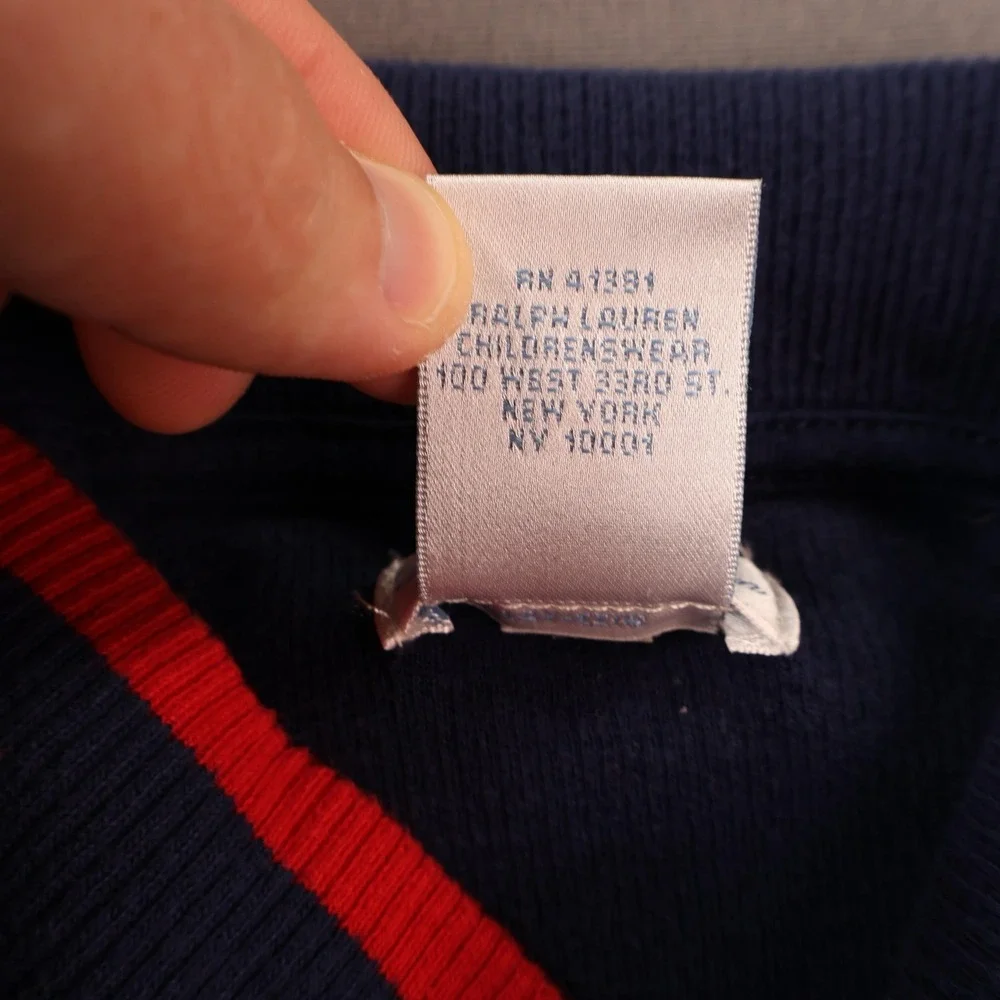 Ralph Lauren Coverall Boys 3-6M Blue Knit Collared Footed One Piece Polo Logo